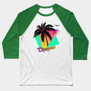 Vieques Cool 80s Sunset Baseball T-Shirt